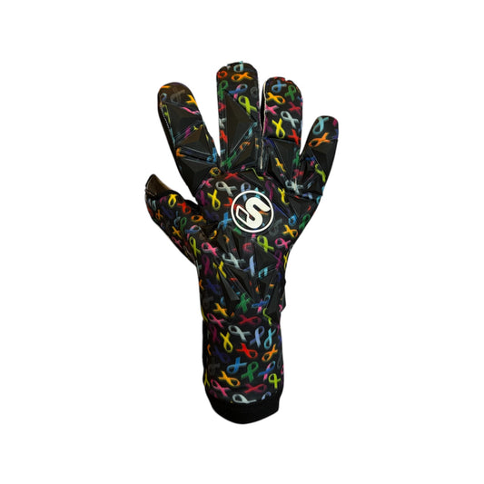 SCK Black Culling Cancer Charity Hybrid Flat Believe Goalkeeper Gloves