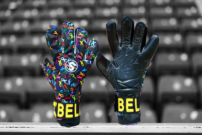 SCK Black Culling Cancer Charity Hybrid Flat Believe Goalkeeper Gloves