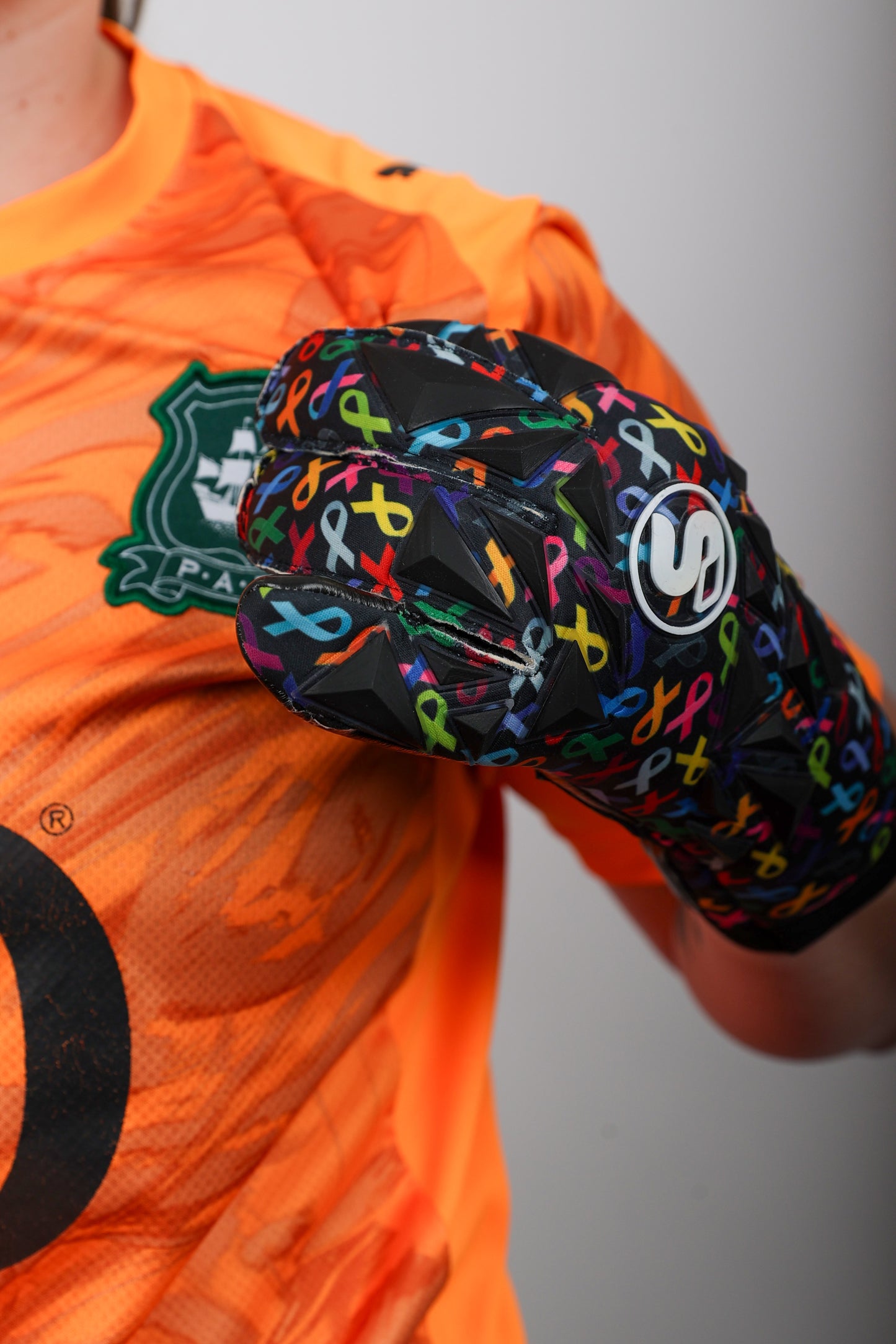 SCK Black Culling Cancer Charity Hybrid Flat Believe Goalkeeper Gloves
