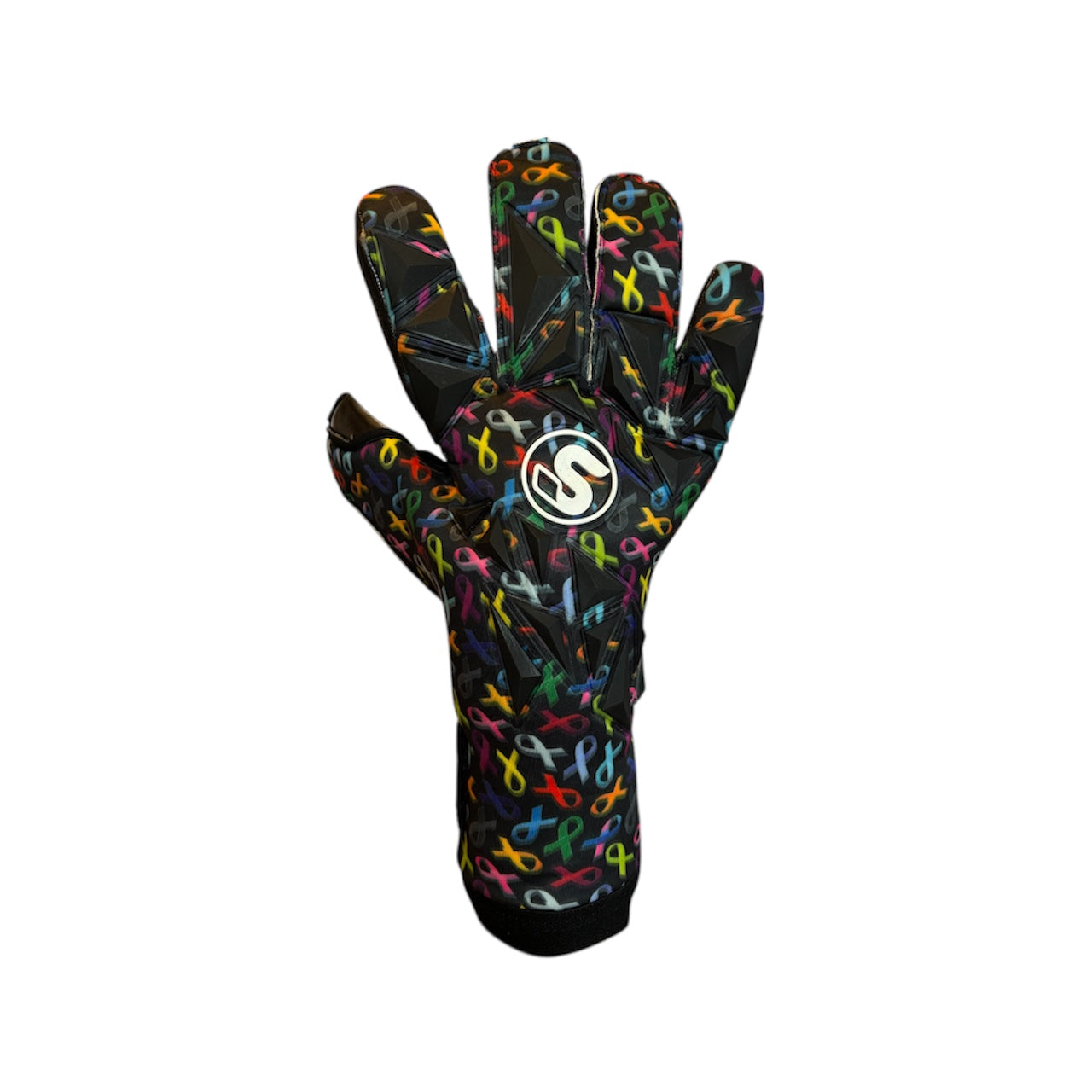 SCK Black Culling Cancer Charity Hybrid Flat Believe Goalkeeper Gloves