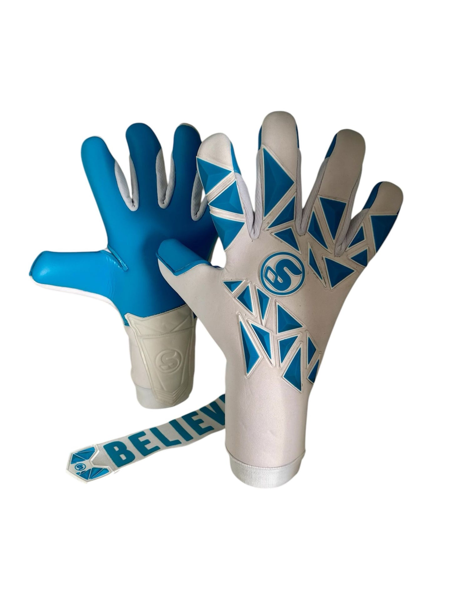 SCK Geiko Fit Aqua Blue Believe Goalkeeper Gloves