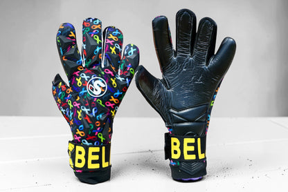 SCK Black Culling Cancer Charity Hybrid Flat Believe Goalkeeper Gloves