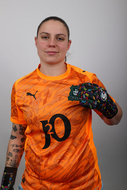 SCK Black Culling Cancer Charity Hybrid Flat Believe Goalkeeper Gloves