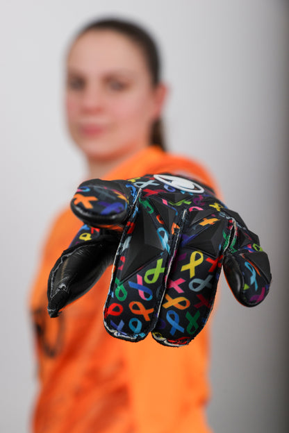SCK Black Culling Cancer Charity Hybrid Flat Believe Goalkeeper Gloves