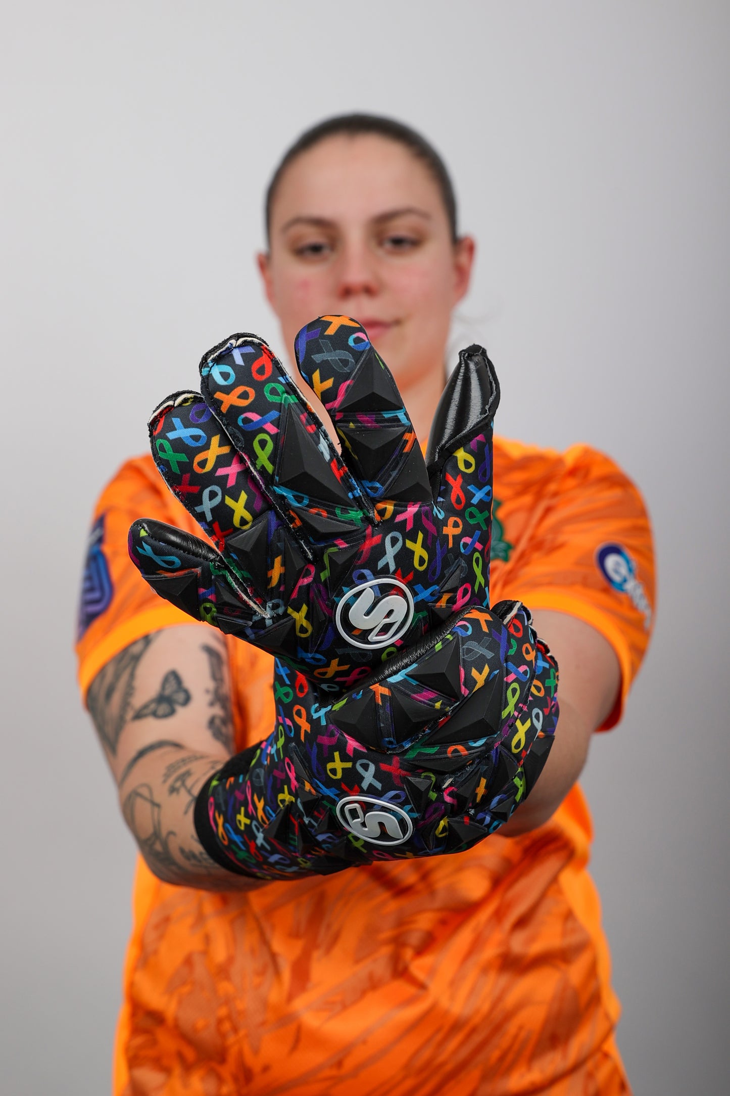 SCK Black Culling Cancer Charity Hybrid Flat Believe Goalkeeper Gloves